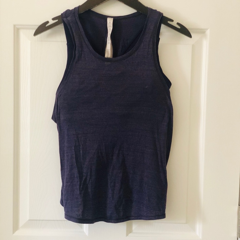 LULULEMON built in purple bra-running tank- SZ 6